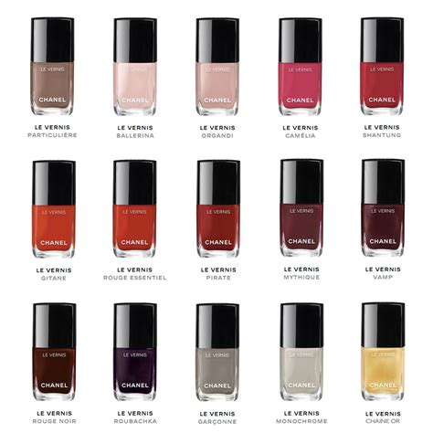 chanel signature colors|chanel nail polish colour chart.